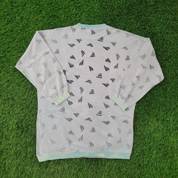 Vintage 80s MOD Terry Sweatshirt Womens XL 23x27 Sun-Faded - Picture 2 of 14